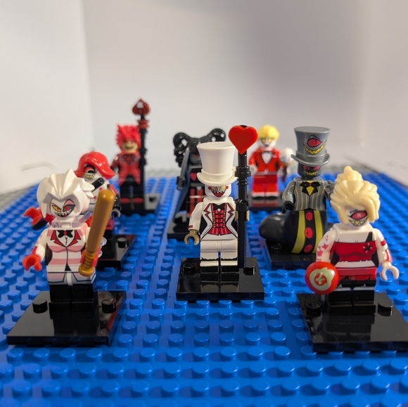 8 Minifigures- Hazbin Hotel Lego Compatible Minifigures with Accessories New! - Picture 8 of 9